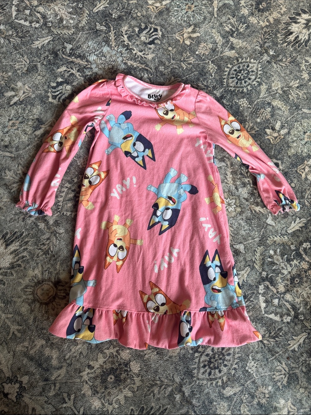 Bluey Ruffle Neck Nightgown